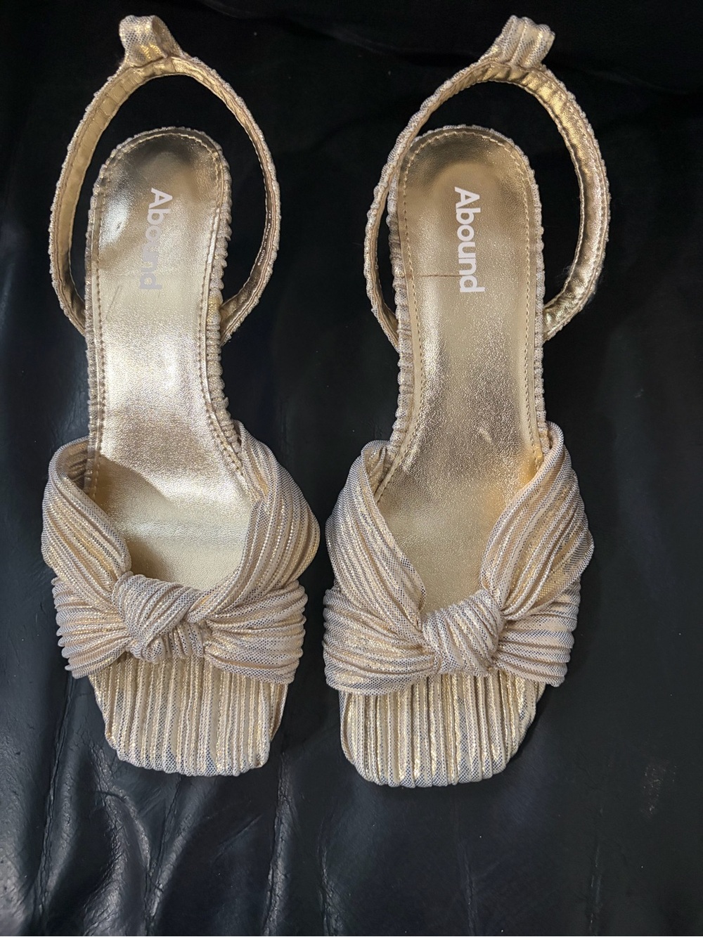 Abound Metallic Gold Knotted Slingback Heels